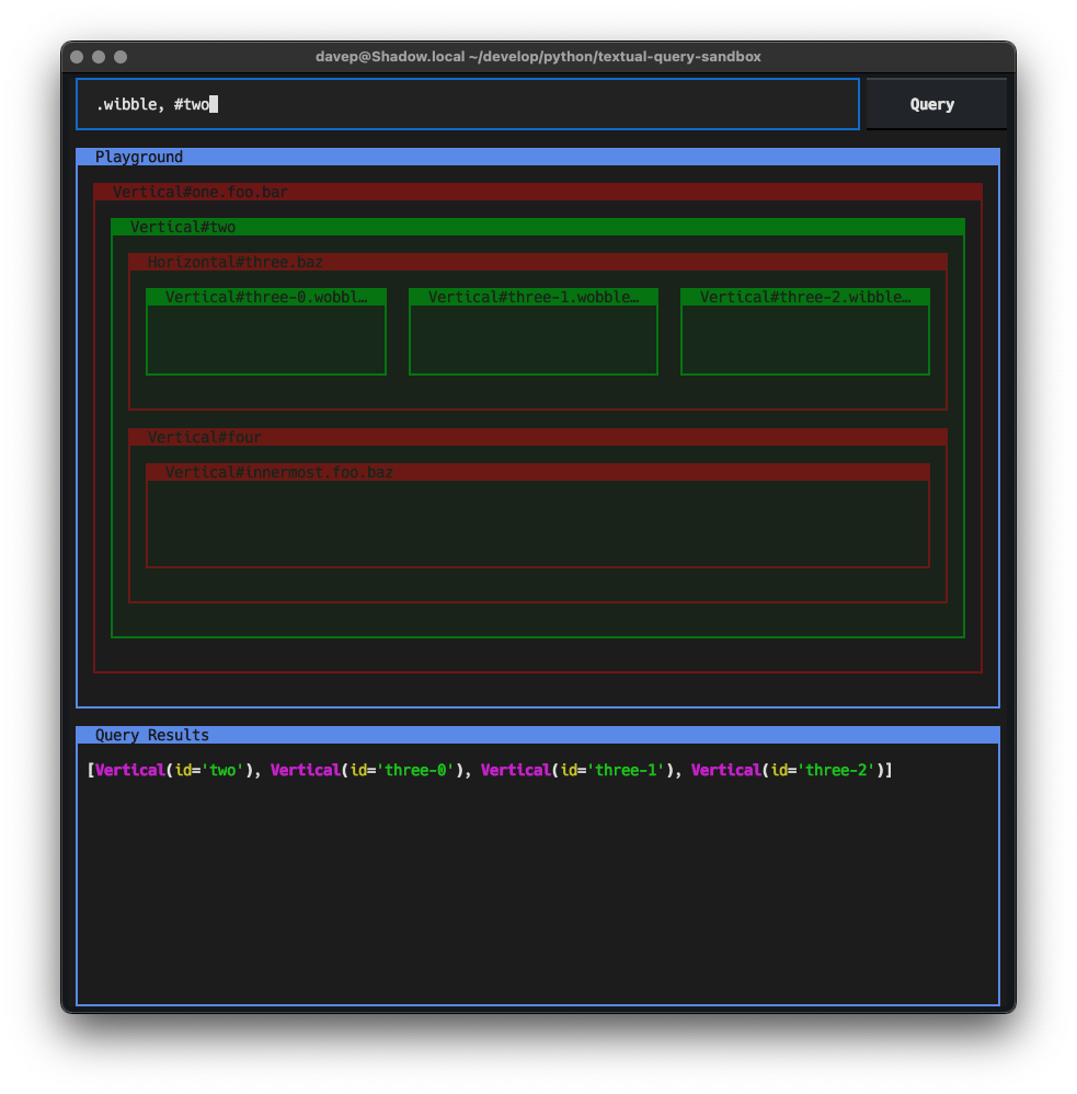 Textual Query Sandbox