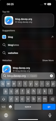 Searching with Apple