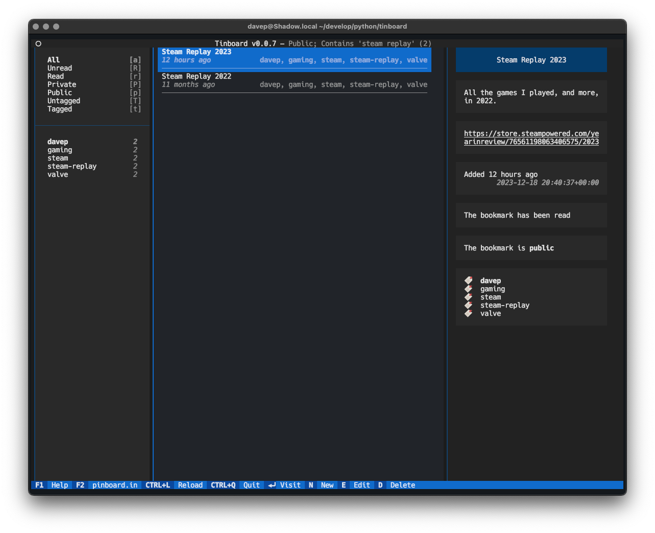 A search result being shown