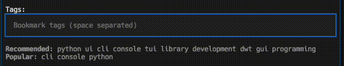Auto-complete of tags