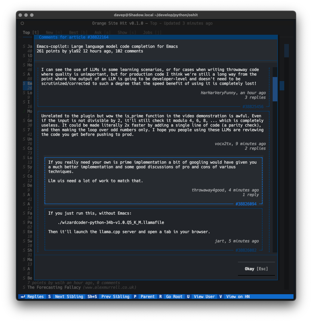 Viewing the real meat of HackerNews